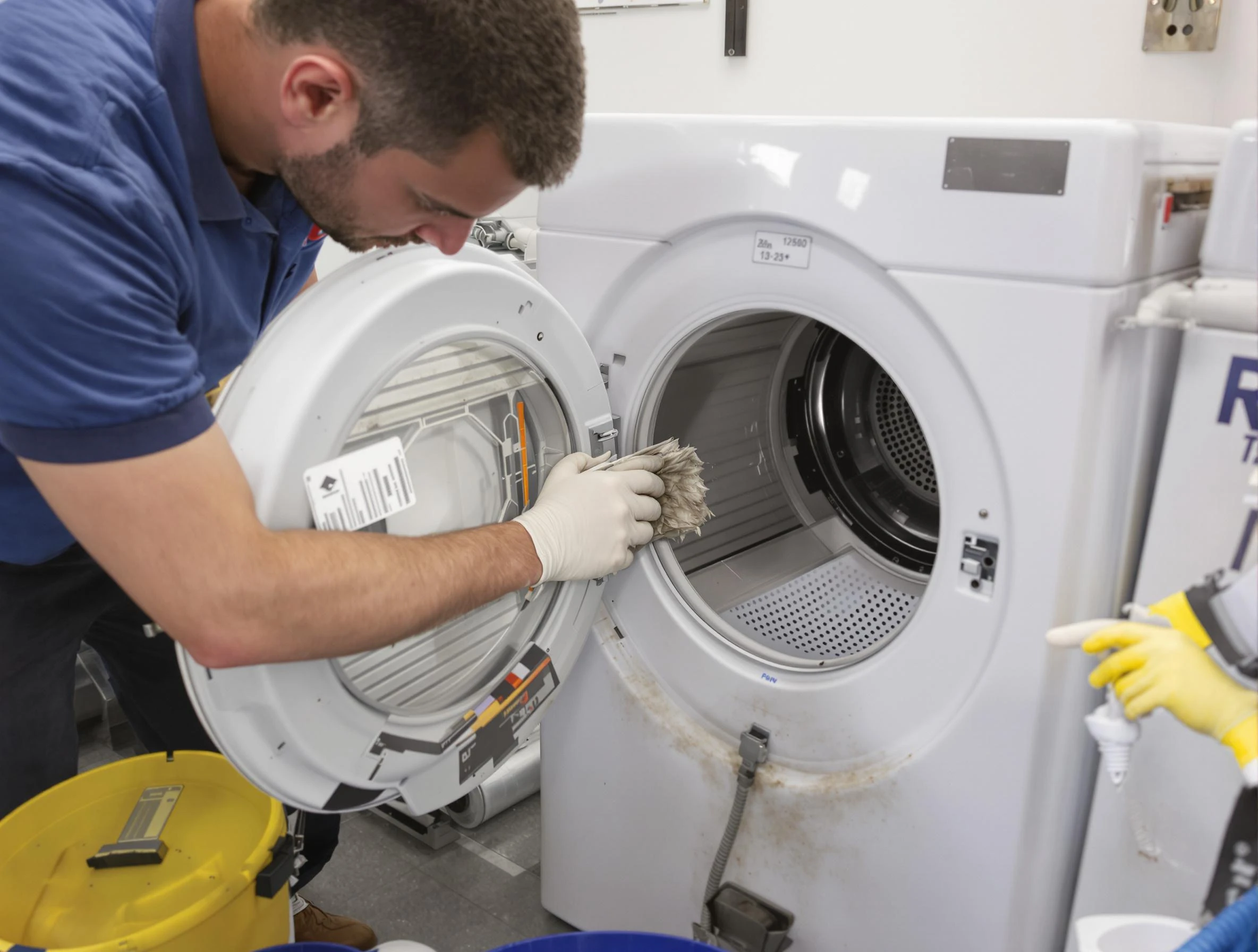Florence Dryer Vent Cleaning specialist performing detailed lint trap cleaning service in Florence
