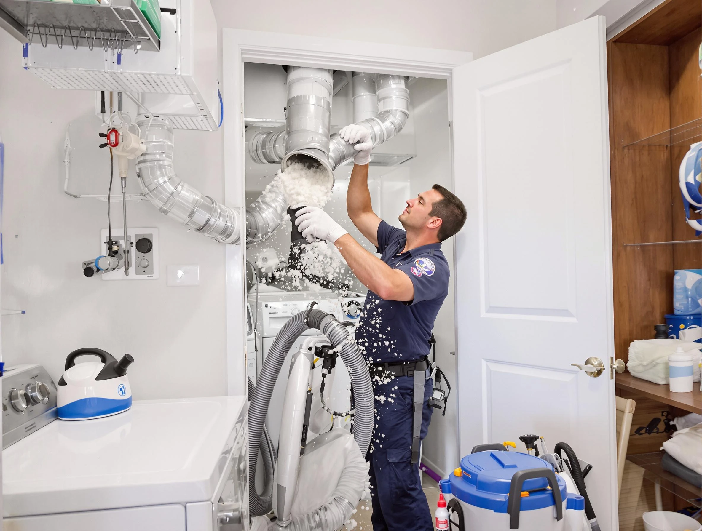 Florence Dryer Vent Cleaning technician delivering thorough residential dryer vent cleaning service in Florence